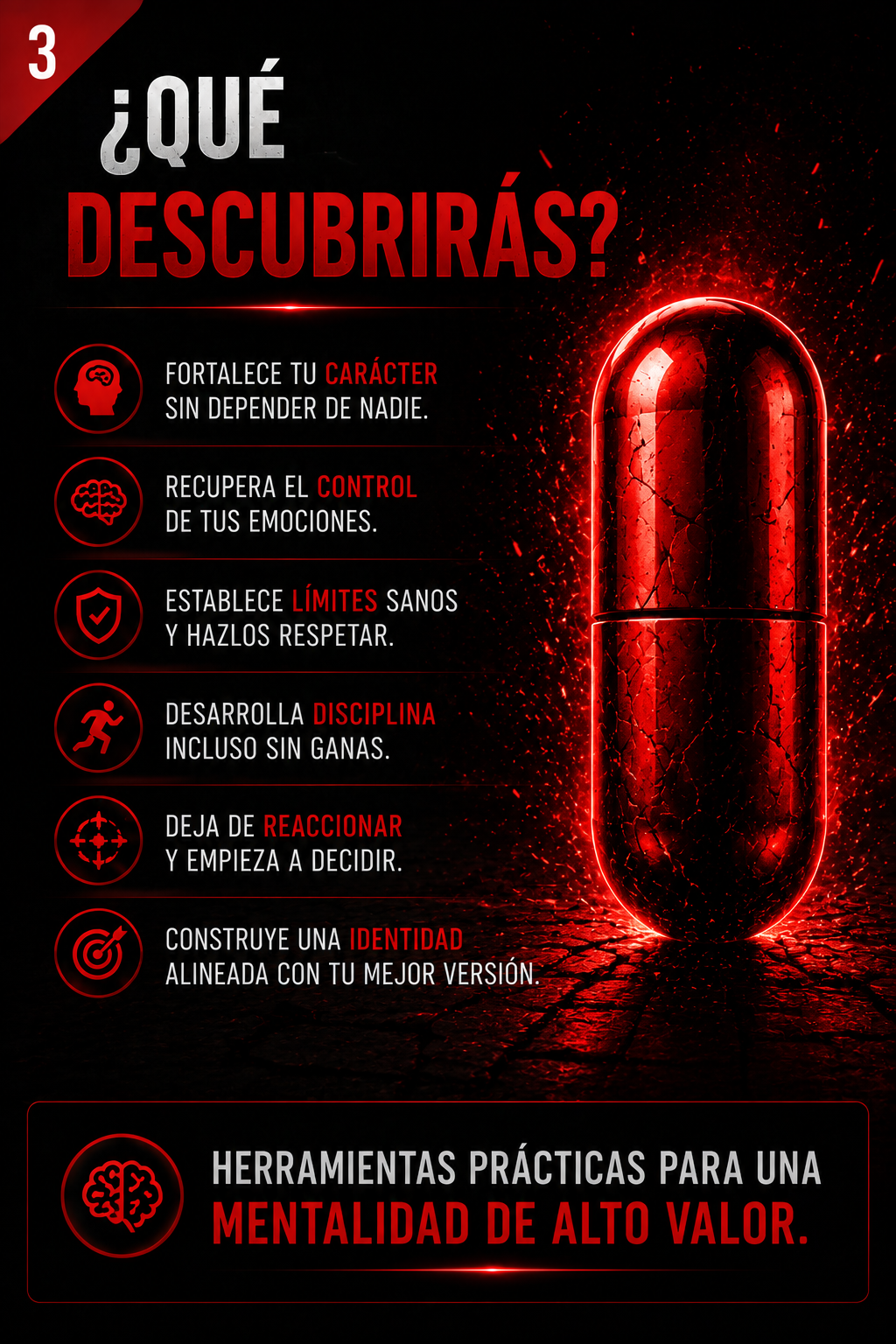 La Píldora Roja – Mentalidad, Autocontrol y Relaciones para Hombres | Ebook PDF