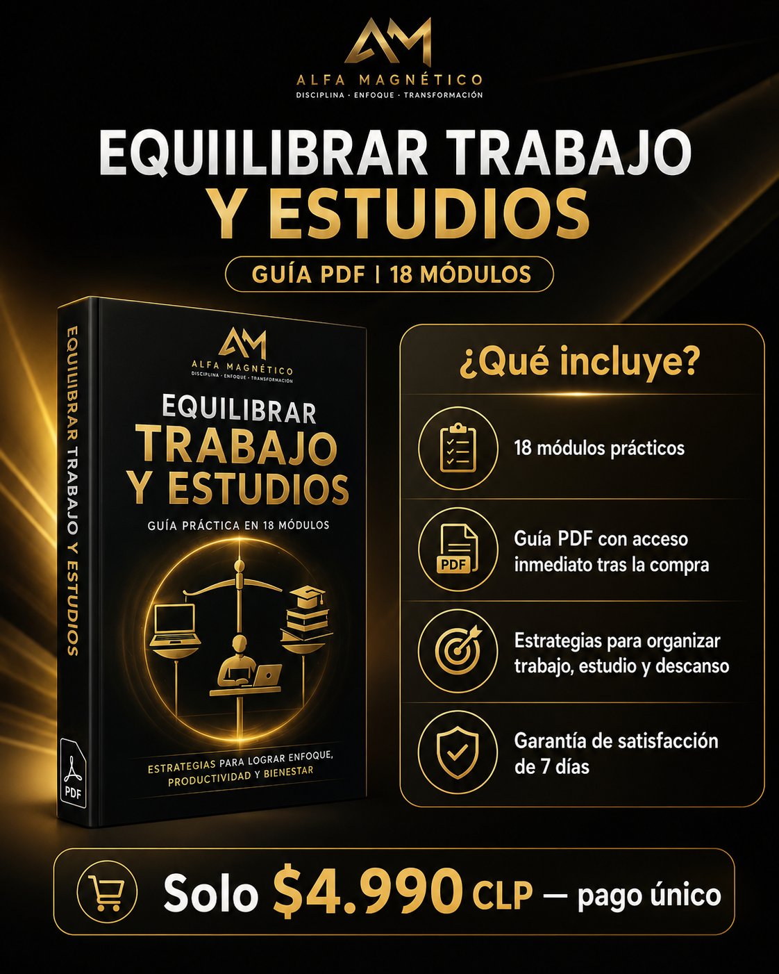 Ebook Equilibrar Trabajo y Estudios – Guía PDF 18 Módulos