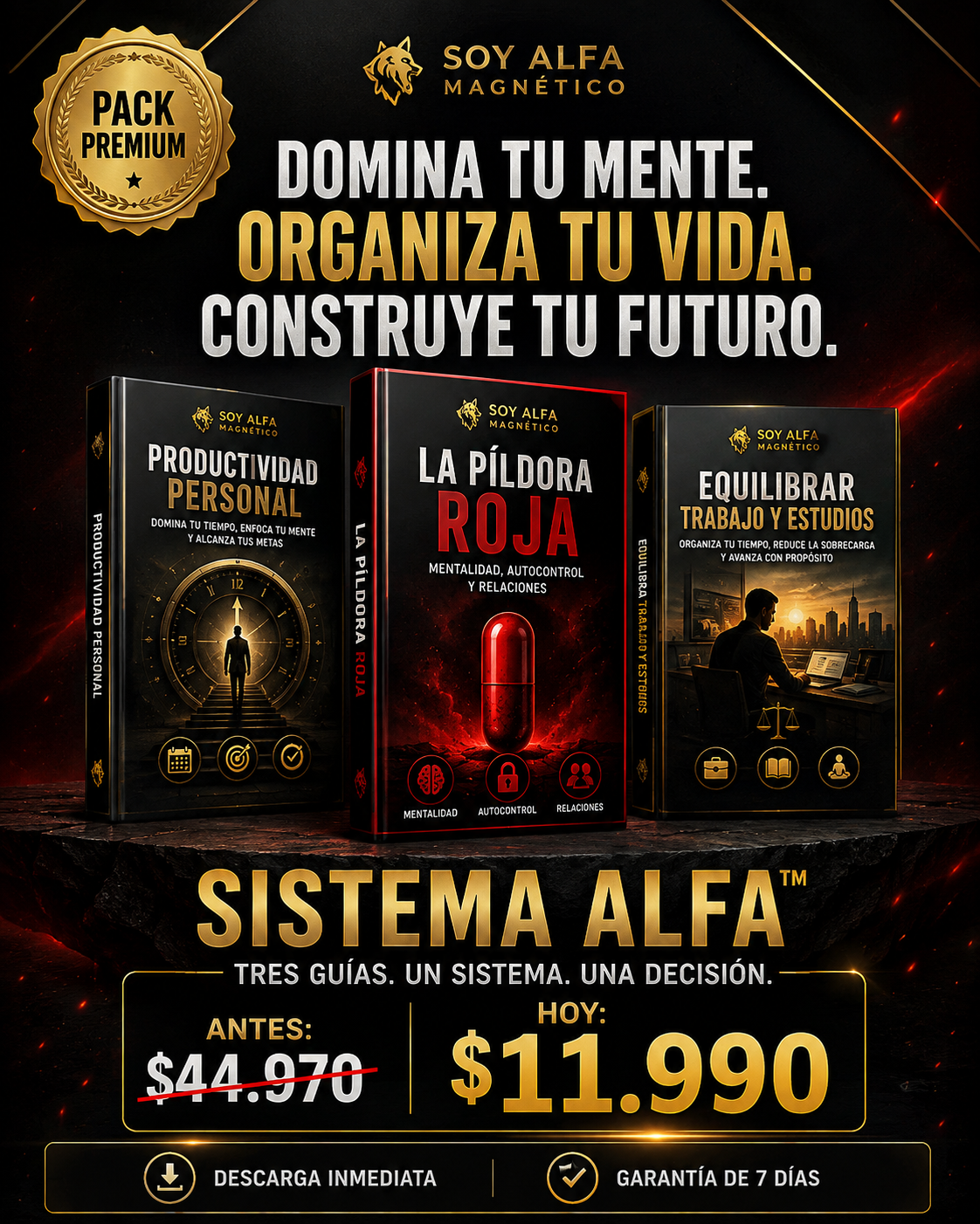 Sistema Alfa™ | Pack Premium de Desarrollo Personal | Soy Alfa Magnético