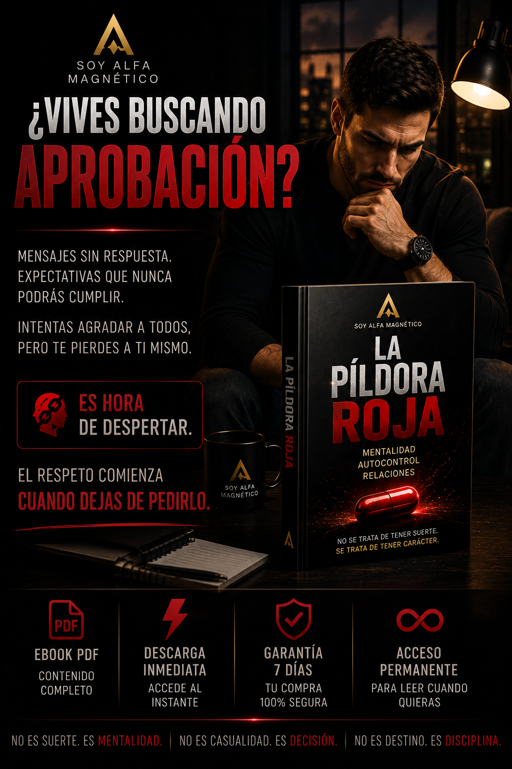 La Píldora Roja – Mentalidad, Autocontrol y Relaciones para Hombres | Ebook PDF