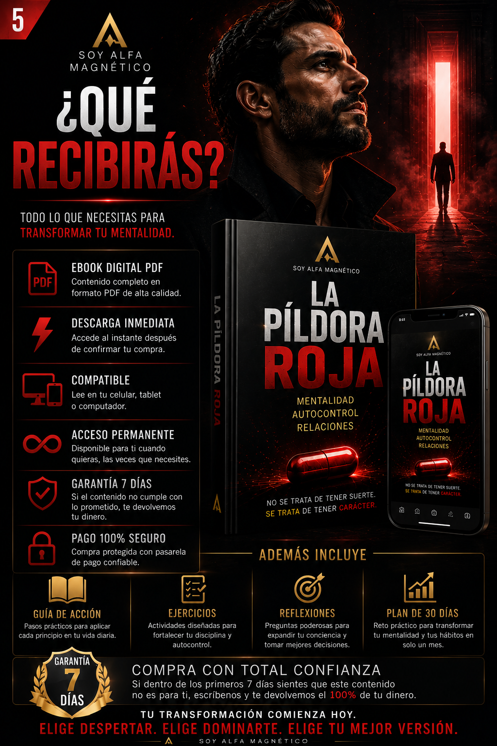La Píldora Roja – Mentalidad, Autocontrol y Relaciones para Hombres | Ebook PDF