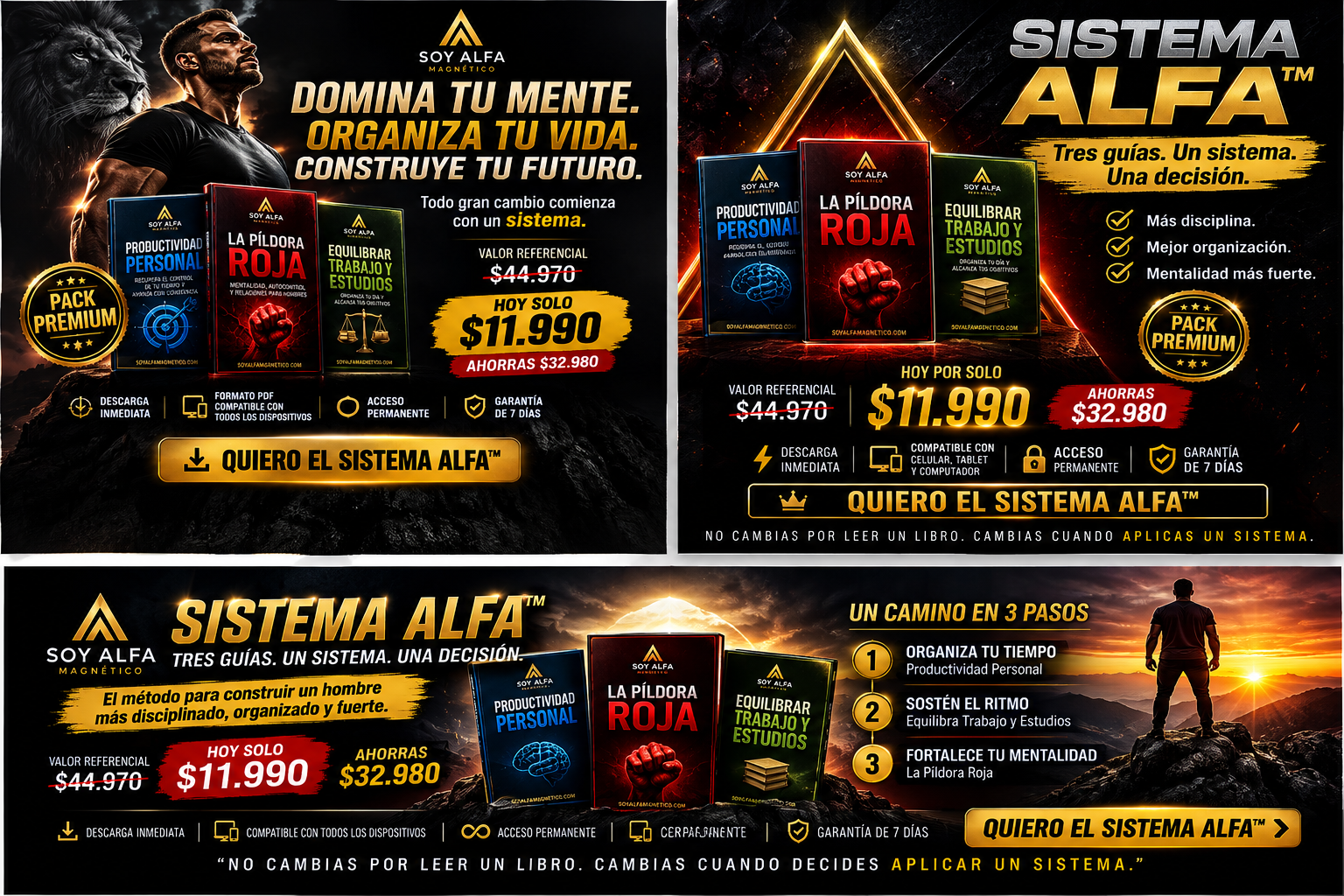 Sistema Alfa™ | Pack Premium de Desarrollo Personal | Soy Alfa Magnético